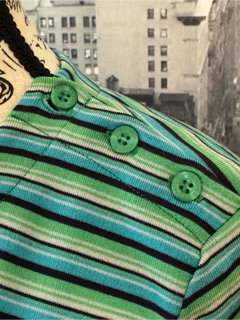 Vintage Burberrys of London Blue Label Striped Dress - Picture 4 of 8